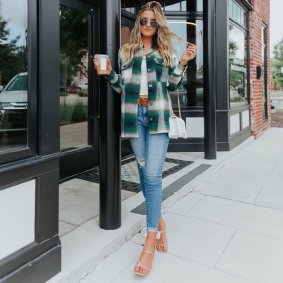 Alley View Green Plaid Flannel Jacket - Picture 6 of 6